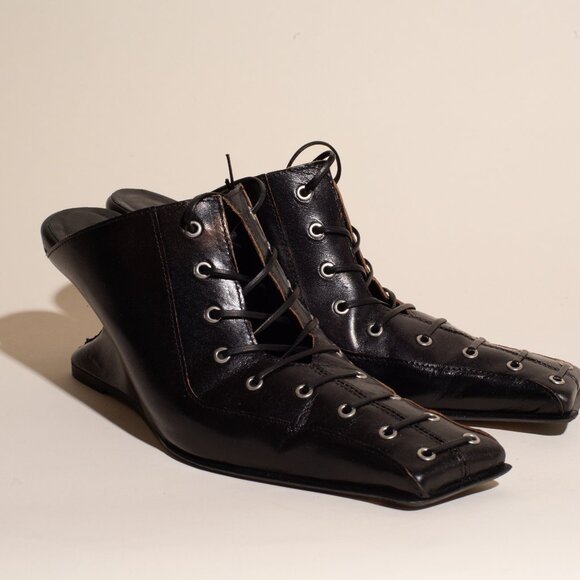 Miista Aima Black Lace Mules - Picture 12 of 12